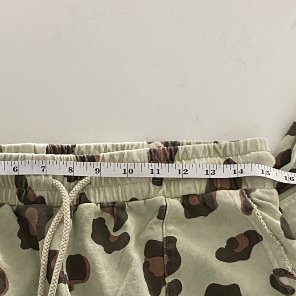 Easel Leopard Print Wide Leg Pants - Green and Brown, Great Condition, Size L - Picture 5 of 9